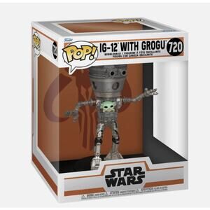 Funko Pop! Star Wars The Mandalorian IG-12 w/Grogu Deluxe, 720 - New